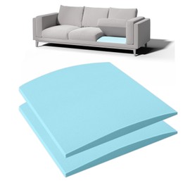 Spongiduits Couch Cushion Support for Sagging Seat - 20" x 20" High-Density Curved Foam Sofa Cushion Support Board,Couch Supporter for Under The Cushions,Blue Set of 2