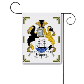 Myers Coat of Arms/Myers Family Crest 11 X 15 Garden Flag – Made in the U.S.A.