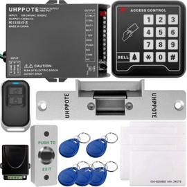 UHPPOTE 125KHz RFID Card Door Access Control System Kit with Electric Strike Lock 12V