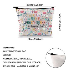 WCGXKO Nurse Practitioner Graduation Gift NP Cosmetic Bag NP Charm Gift Medical Caduceus Grad Nursing Inspirational Gifts For NP (Nurse Practi1)