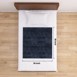 HALTUNE Three-Layer Reusable Incontinence Bed Pad, Machine Washable Bed Pad 34'' x 36'' for Sleeping Comfort