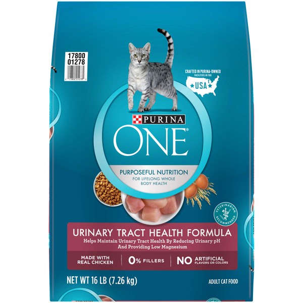 Purina ONE High Protein Dry Cat Food, +Plus Urinary Tract Health Formula - 16 lb. Bag