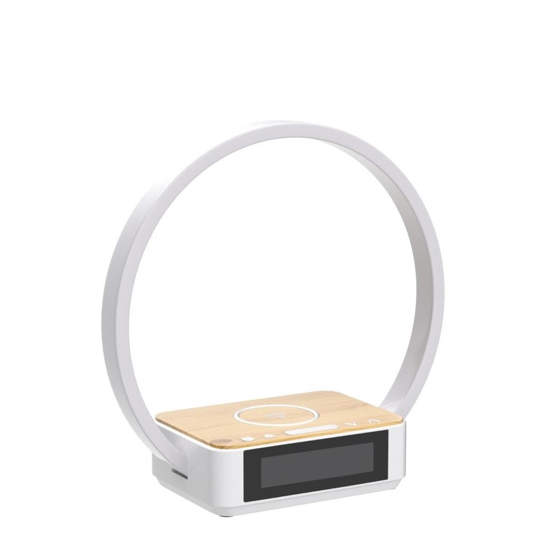 WILIT Bedside Lamp with Alarm Clock,Touch Lamp with Wireless Charger,Nightlight