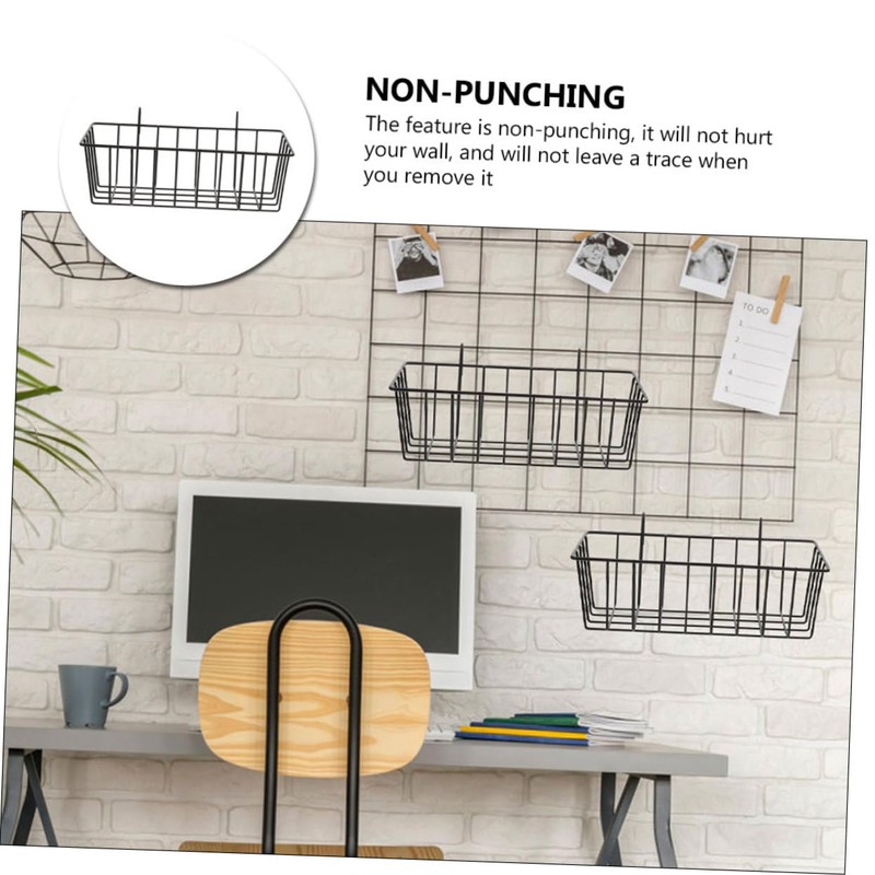 Ciieeo Bathroom Hanging Wire Basket Organizer for Wall Shelf for