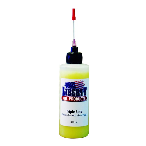 4oz Bottle of Triple Elite Liberty Oil, The Best Oil for Lubricating, Cleaning, and Protecting Clocks