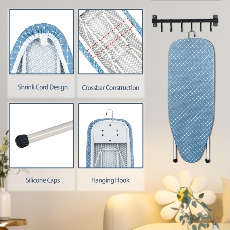 Duwee 12"×32" Table Top Ironing Board with Iron Rest,Small Ironing