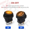 APIELE Waterproof Round Rocker Toggle Switch 2 Position DC 12V