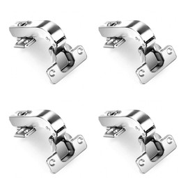 JZK 4PCS 90 Degree Corner Cabinet Hinges, 90° Opening Corner Folding Cabinet Door Hinges with Hydraulic Damper, Kitchen Cupboard Door Hinges for Camper Van