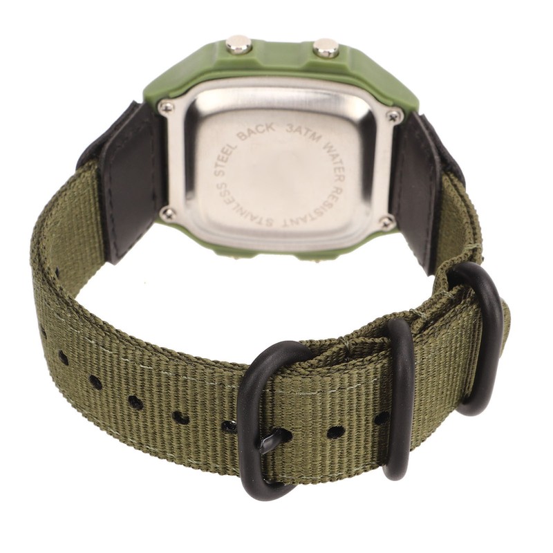 Digital Sport Watch Canvas Strap Luminous Waterproof Retro Sport Watch