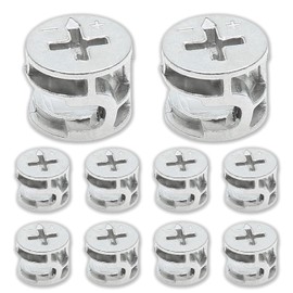 YiiSeeJo 10 Pcs Cam Lock Nut for Furniture, 15x12mm Joint Connector Locking Nuts Furniture Connecting Cam Fittings