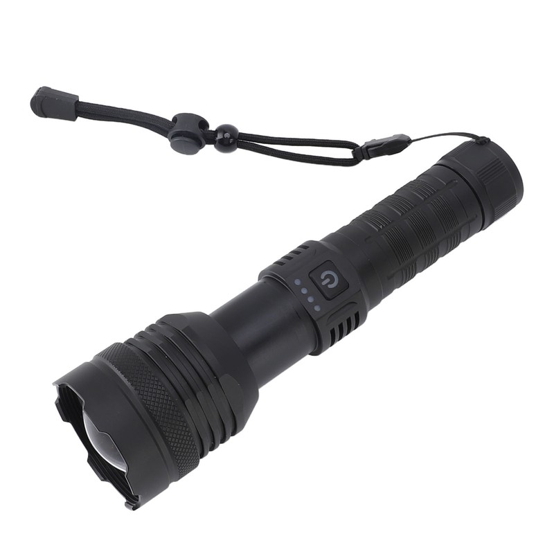 Super Bright Flashlight 30000lm Zoomable 2000m Range Support Power Output
