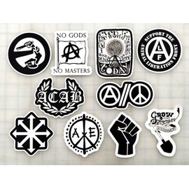 Anarchist Political Government Sticker Pack (10) SET 2 anarchy ,women rights