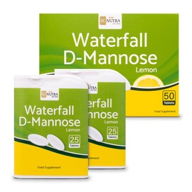 sc nutra Waterfall D-Mannose with Lemon | Birch D-Mannose blended with natural lemon juice | Natural Vitamin C content | 50 x 1000mg Chewables