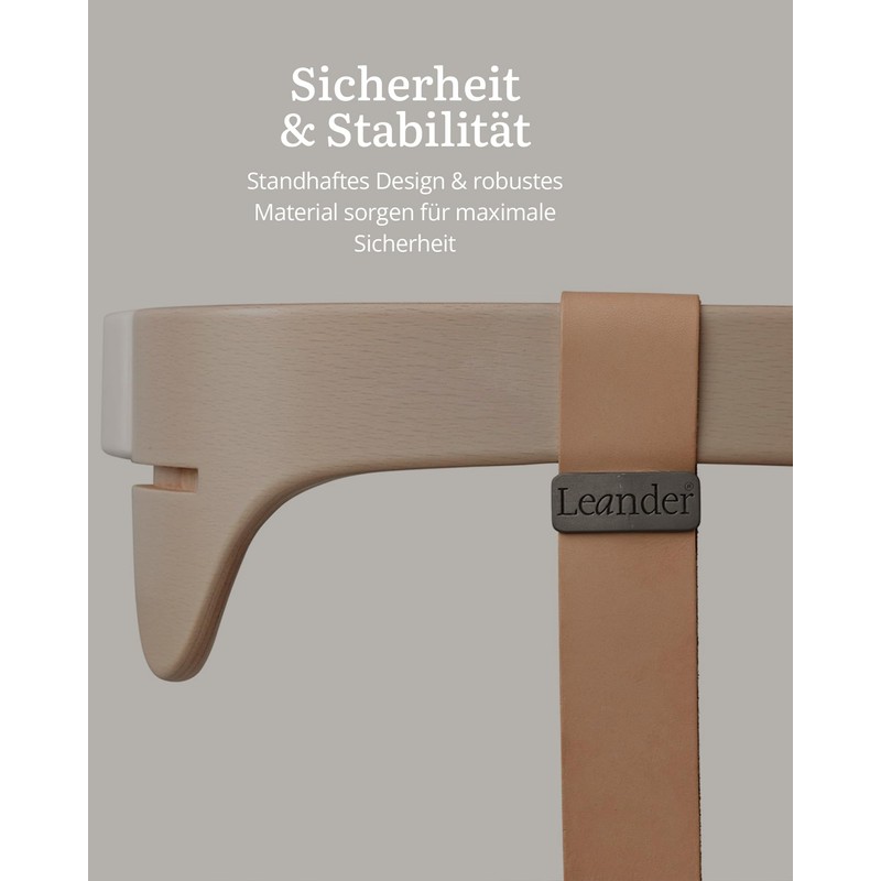 Leander Classic™ Safety Bar for Highchair Whitewash - Stable &