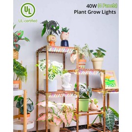 DOMMIA Grow Lights, Linkable Grow Lights for Indoor Plants Full Spectrum, 6/12/16h Timer Plant Grow Lights Indoor Under Cabinet,40W Dimmable Ultra-Thin Plant Lights for Indoor Growing,Seedlings,Veg