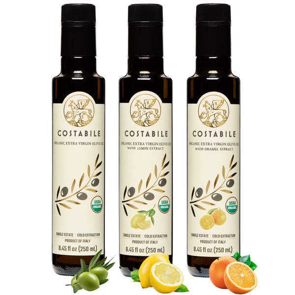 Costabile Baking set of Italian Olive Oils for healthy cookies,