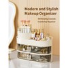 Rotating Makeup Organizer for Vanity, 3-Tier Large Capacity Countertop Storage