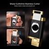 Triple Jet Torch Lighter with Guillotine Cutter, Draw Enhancer Tool,