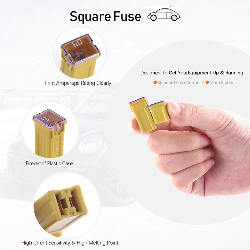 Rustark 250pcs US Grade Automotive Fuses Assortment Kit Standard &