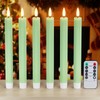 Wondise Flameless Flickering Taper Candles with Remote and Timer, Battery