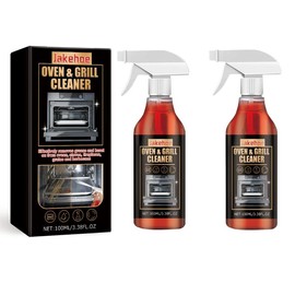 Oven and Grill Cleaner,Heavy Duty Degreaser Cleaner for Oven, Grill, BBQ, Burnt Grease, Floors - All Purpose Cleaner Spray for Household - Color: 2pcs