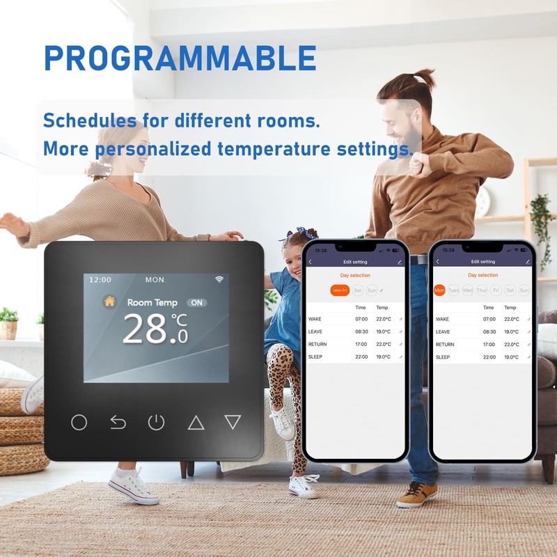 Underfloor Heating Thermostat Smart Temperature Controller Digital Proframmable Thermostat for