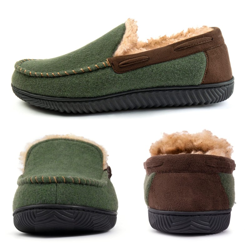 RockDove Men's Hearthfire Memory Foam Moc Slipper, Size 8 UK