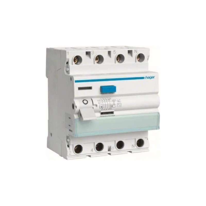 Hager CDC425J FI Switch 25A 30mA A-type 4-Pin