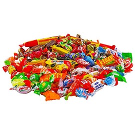 Sweet Candy Mix Gift Bag - Russian & Ukrainian Candy Mix - Assortment Chocolate and Caramel Party Candy Mix of Eastern European Confectionery – Variety of Russian & Ukrainian Candy by the Pound (450g / 1 lb)