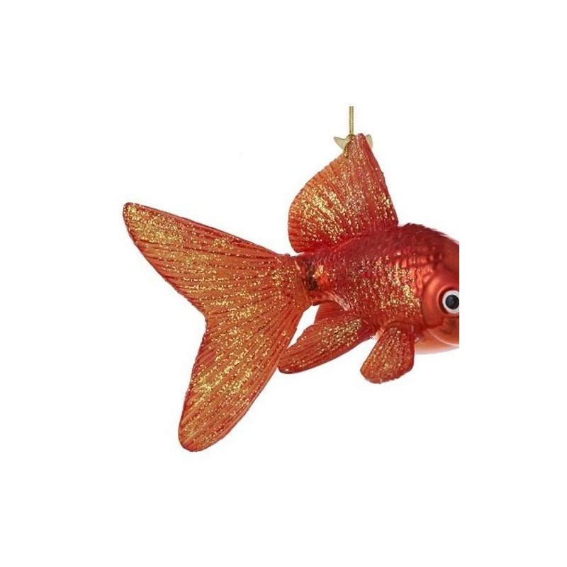 Kurt Adler Noble Gems Glass Goldfish Ornament, 5-Inch