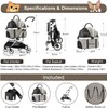 LPOTIUS 3-in-1 Pet Stroller with Detachable Carrier for Small Dogs