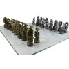 Mythical Fantasy Dragon Dungeon Kingdoms Resin Chess Pieces With Glass