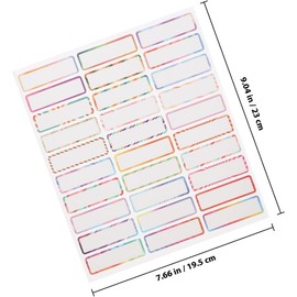 Toddmomy 10hojas Etiquetas Adhesivas Impermeables para Nombres Manuscritos Etiquetas para Guardería Resistentes para Biberones y Botellas Escolares Autoadhesivas con Diseño de Dibujos