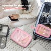 Woobroo Clear Travel Toiletries Bag for Women, 3 Pack Toiletry