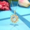 Sllaiss S925 Sterling Silver Mother Necklace Cubic Zirconia Mother Sun