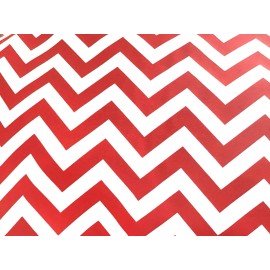 Premier Chevron Holiday Outdoor Red and White Fabric Zig Zag Lipstick BTY