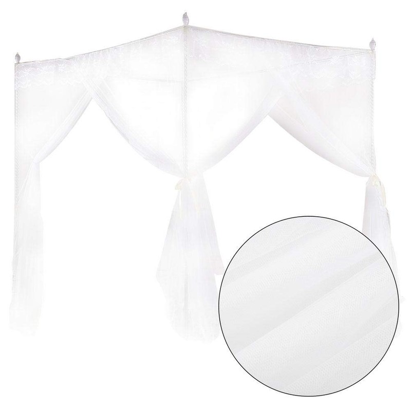 Caredy Mosquito Net, Universal White Luxury Mosquito Net Princess Three