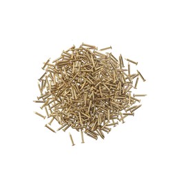 newlng Small Nail Round Head Tiny Nails String art Nails Hand-Made Hardware Accessories Fasteners Mini Nails 500PCS 1 X 10mm(DXL) Gold