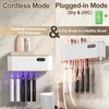 UV Toothbrush Sanitizer Holder for 4 | Wall Mounted Toothbrush