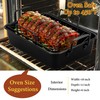 E-far Roasting Pan with Racks, Large Stainless Steel Turkey Roaster