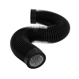 Croco - Exhaust hose for grow box fan - pipe for exhaust fan - 2 m, black, opaque, flexible, 4-ply - grow tents equipment, grow exhaust accessories - fi 125mm