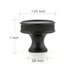 Ravinte 30 Pack 1-1/5"(30mm) Matte Black Cabinet Knobs Knurled Dresser