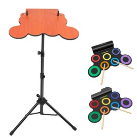 ROCKSOCKI Drum Pad Stand Adjustable for 7 Pad Roll-up Electronic Drum Set (Stand Only)