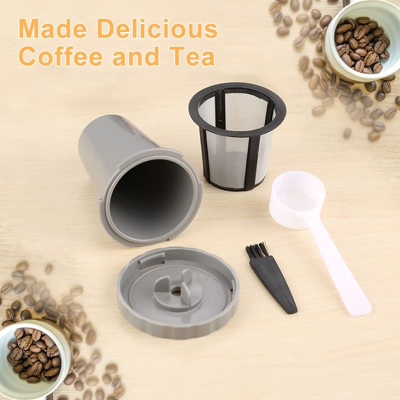 Mtsooning Reusable K Cup with Bottom Filter, Stainless Steel Mesh