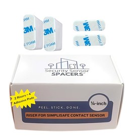 Contact Sensor Riser with Double Sided Adhesive Tape Compatible with SimpliSafe Entry Sensor, Window Sensors for Home Security System 1/4-inch, Pack of 2