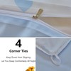 Blue White Duvet Cover Set Queen Size with Cute Blue