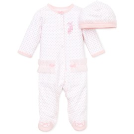 Little Me Baby Clothes & Outfits - Girls One Piece Hat & Footed Sleeper Pajamas - Newborn, Prima Ballerina