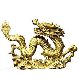 運気 福興 龍 小 銅製 風水グッズ