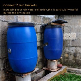 Zocipro Water Butt Connector Kit, 2Pcs 25mm Water Butt Connection with 50cm Flexible Connection Hose Pipe & Fittings for Joining 2 Water Tanks, Water Butts, Rain Barrels Together (Male Thread)