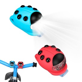 Editbar Pack of 2 Children's Scooter Light, IPX5 Waterproof LED Backpack Light, Pram Light, LED Children's Scooter Light, LED Warning Light with 3 Light Modes for Children's Scooter, Hiking Stick or